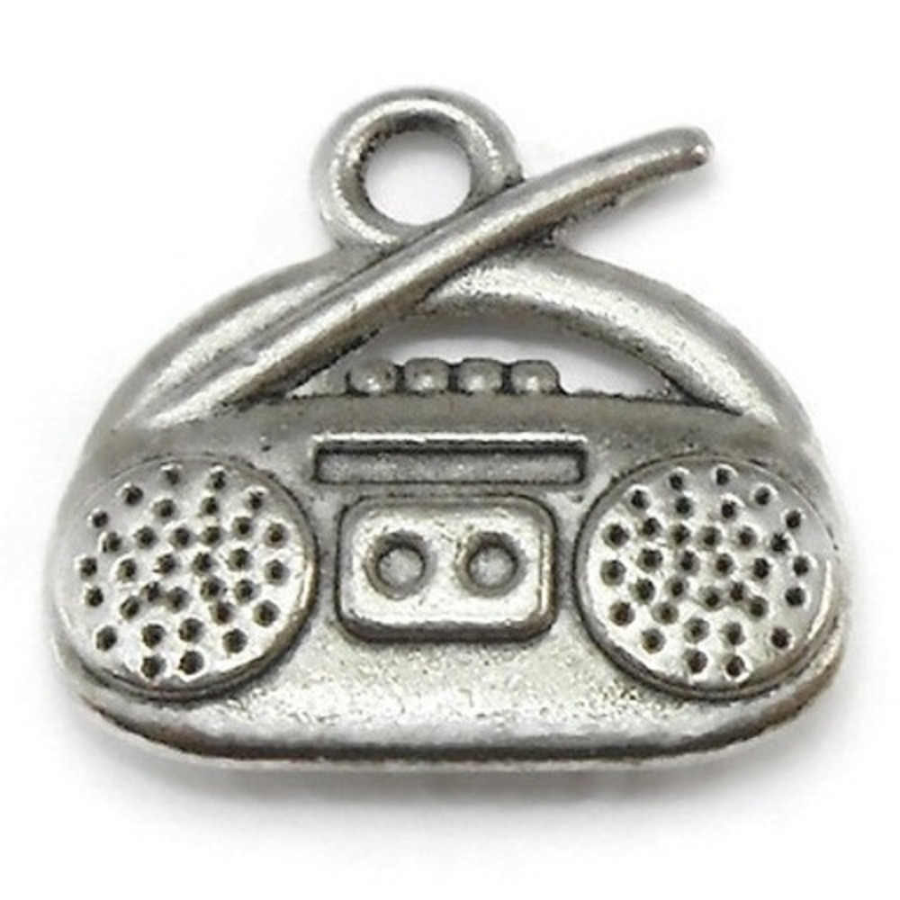 8pcs Radio Charms boombox music,‎ jewelry making supplies